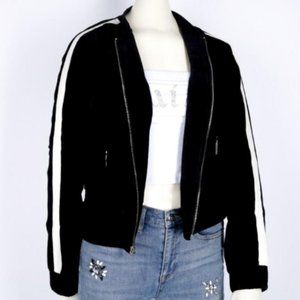JUICY COUTURE BLACK LABEL STRIPE SLEEVE JACKET